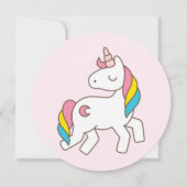 Verjaardag. Cute Unicorn met Sparkles. Kaart (Voorkant)