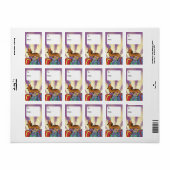 Verjaardag Dachshund Gift Labels (longhair) (Full Sheet)