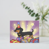 Verjaardag Dachshund (gladde jas) Briefkaart (Staand voorkant)