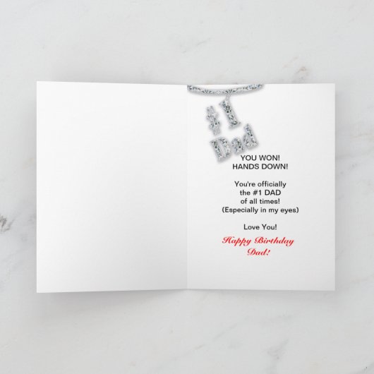 VERJAARDAG - DAD - TIE/SHIRT KAART (Binnen)