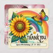 Verjaardag Dank u kaart voor dochter (Voorkant / Achterkant)