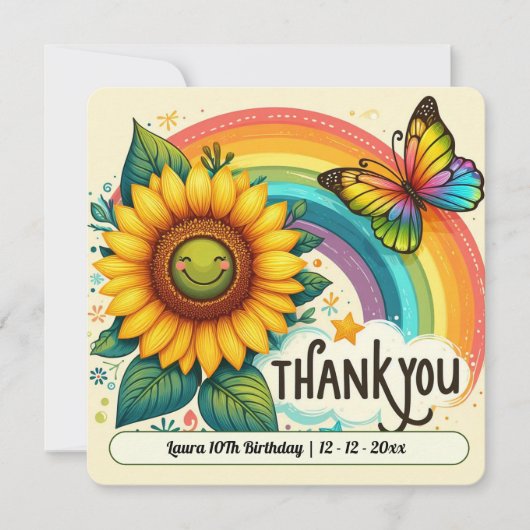 Verjaardag Dank u kaart voor dochter (Voorkant)