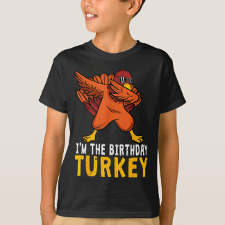 Verjaardag Dankdag Grappige Verjaardag Geboren Op  T-shirt