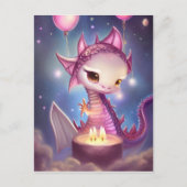 Verjaardag Dargon Schattig  Briefkaart (Voorkant)
