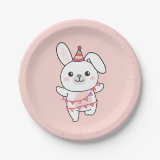 Verjaardag Dier Leuke Bunny voor Kids Verjaardagsf Papieren Bordje