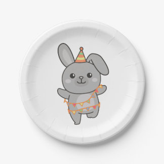 Verjaardag Dier Leuke Bunny voor Kids Verjaardagsf Papieren Bordje