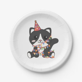 Verjaardag Dier Leuke Kat voor Kinderen Verjaardag Papieren Bordje