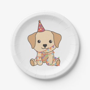 Verjaardag Dier Leuke Labrador Kids Verjaardagsfee Papieren Bordje