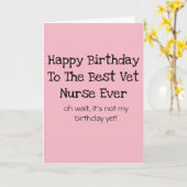 Verjaardag Dierenarts Verpleegkundige Kaart (Gele Bloem)