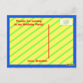 Verjaardag Dinosaurus Bedankt Briefkaart (Achterkant)