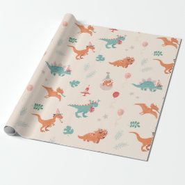 Verjaardag Dinosaurus! Cadeaupapier