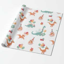 Verjaardag Dinosaurus! Cadeaupapier