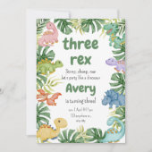 Verjaardag dinosaurus uitnodiging (Voorkant)