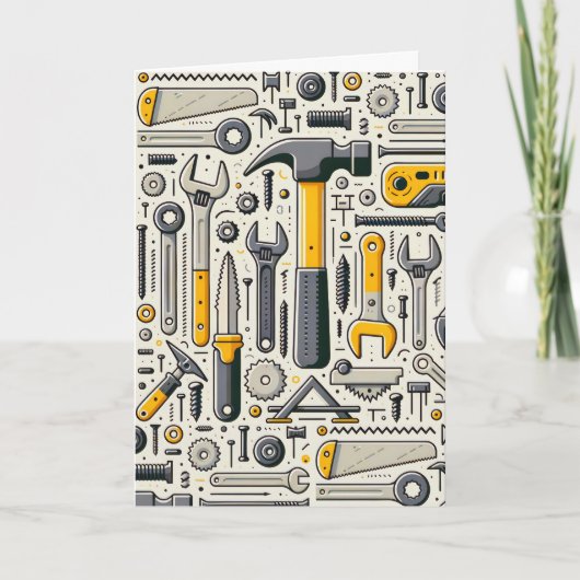 Verjaardag DIY Tool Assortiment Kaart (Voorkant)