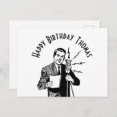 Verjaardag DJ uit het verleden Briefkaart (Voorkant / Achterkant)