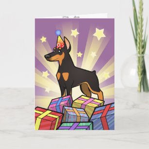 Verjaardag Doberman Pinscher (puntige oren) Kaart