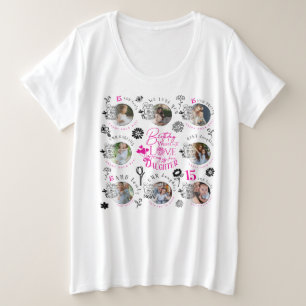 Verjaardag Dochter Aangepaste Foto Grote Maat T-shirt