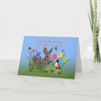 Verjaardag, Dochter-in-l, Bunny, Vlinders, Robin