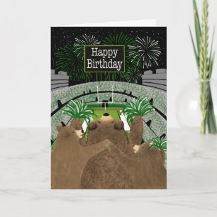 Verjaardag Drie Beren Juichen Groen Kaart