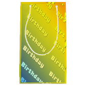 Verjaardag (driekleur blauw) klein cadeauzakje (Voorkant)