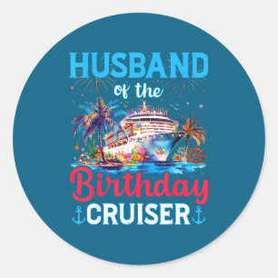 Verjaardag Echtgenoot Cruiser Cruise Verjaardag Ronde Sticker