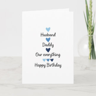 Verjaardag Echtgenoot Papa Ons Alles Familie Kaart