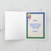 Verjaardag (eigen naam toevoegen) kaart (Binnen)