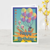 Verjaardag (eigen naam toevoegen) kaart (Gele Bloem)