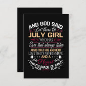 Verjaardag | En God zei dat er een jubelmeisje zou Bedankkaart (Voorkant / Achterkant)