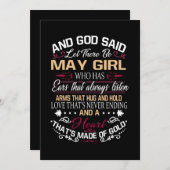 Verjaardag | En God zei dat er een Meisje moet zij Aankondiging (Voorkant / Achterkant)