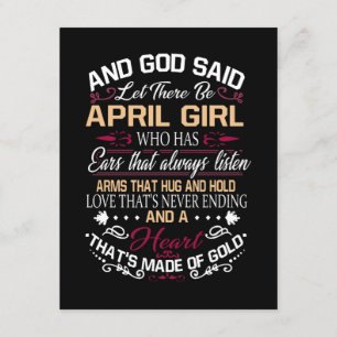 Verjaardag   En God Zei Laat Er April Meisje Zijn Kaart