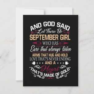 Verjaardag   En God Zei Laat Er September Meisje Z Kaart