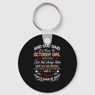 Verjaardag   En God zei: "Oktobermeisje" Sleutelhanger