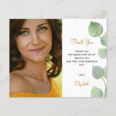 Verjaardag eucalyptus bedankkaart (Voorkant)