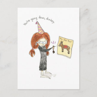 Verjaardag ezel Briefkaart