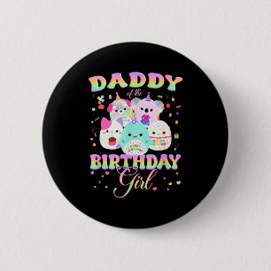 Verjaardag Familie Squish Squad Vader Van De Jarig Ronde Button 5,7 Cm