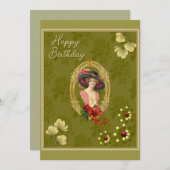  verjaardag flat Kaart (Voorkant / Achterkant)