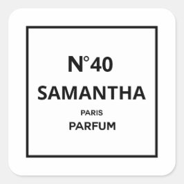 Verjaardag fles ontwerperparfum ELK JAAR Vierkante Sticker