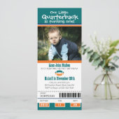 Verjaardag Football ticket Kaart (Staand voorkant)