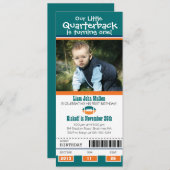 Verjaardag Football ticket Kaart (Voorkant / Achterkant)