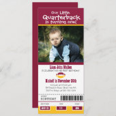 Verjaardag Football ticket Kaart (Voorkant / Achterkant)