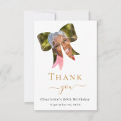 Verjaardag foto boog bedankkaart (Voorkant)