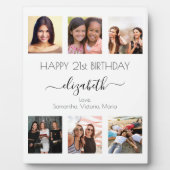 Verjaardag foto collage wit beste vrienden fotoplaat (Voorkant)
