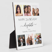 Verjaardag foto collage wit beste vrienden fotoplaat (Zijkant)