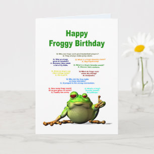 Verjaardag, Frog Jokes Kaart