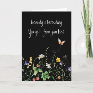 Verjaardag Fun Quote en Wildflowers Kaart