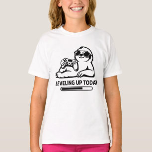 Verjaardag Gamen Luiaard Levelt Op Vandaag T-shirt