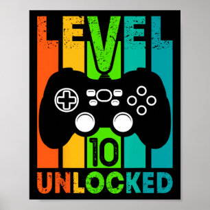 Verjaardag Gamer Jongen Of Gamer Meisje - Niveau 1 Poster