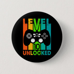 Verjaardag Gamer Jongen Of Gamer Meisje - Niveau 1 Ronde Button 5,7 Cm