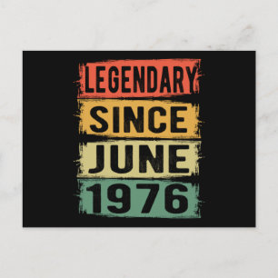 Verjaardag Geboren in juni 1976 Briefkaart